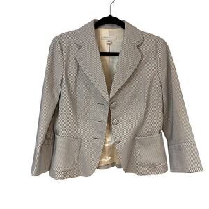 Banana Republic Blue & White Seersucker Blazer Jacket Size 6